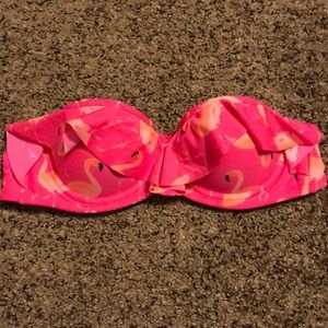 Aerie Size 34A underwire Hot Pink Swimsuit bandeau